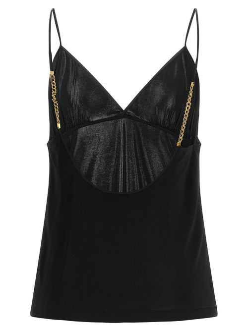 Saint Laurent Black Viscose Tank Tops