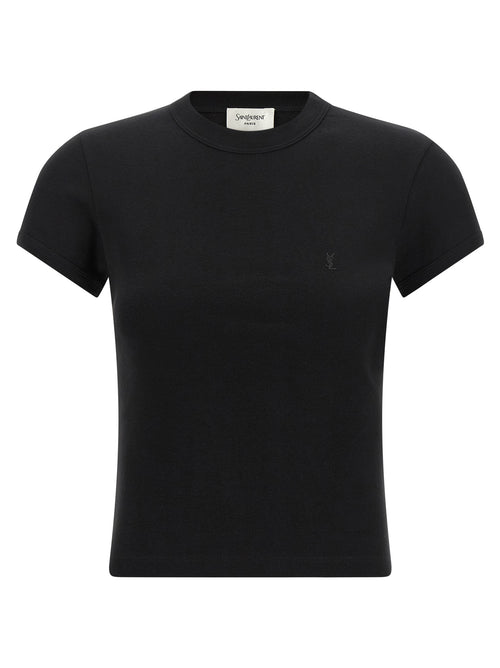 Saint Laurent Black Cotton T-Shirt