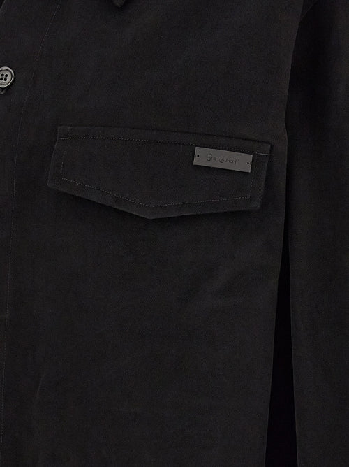 Saint Laurent Black Cotton Blouse