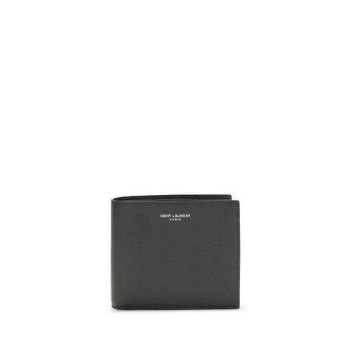 Saint Laurent Black Calf Leather Bos Taurus Wallet