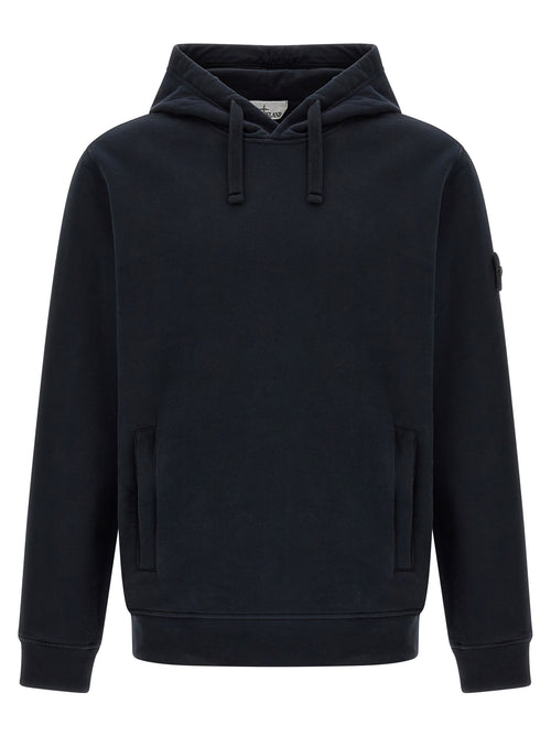 Stone Island Blue Cotton Sweatshirt