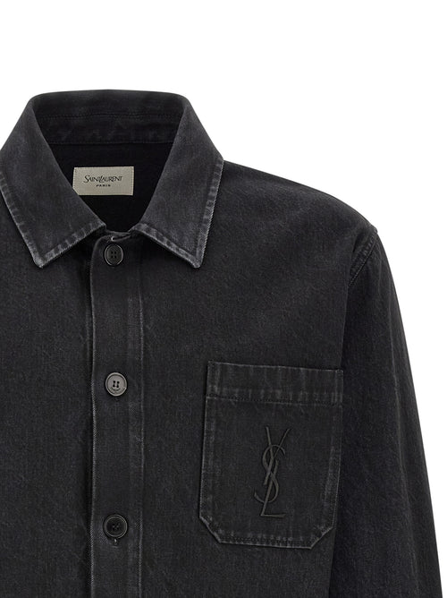 Saint Laurent Black Cotton Blouse