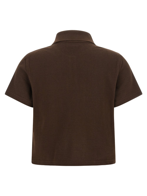 Saint Laurent Brown Cotton Polo Shirt