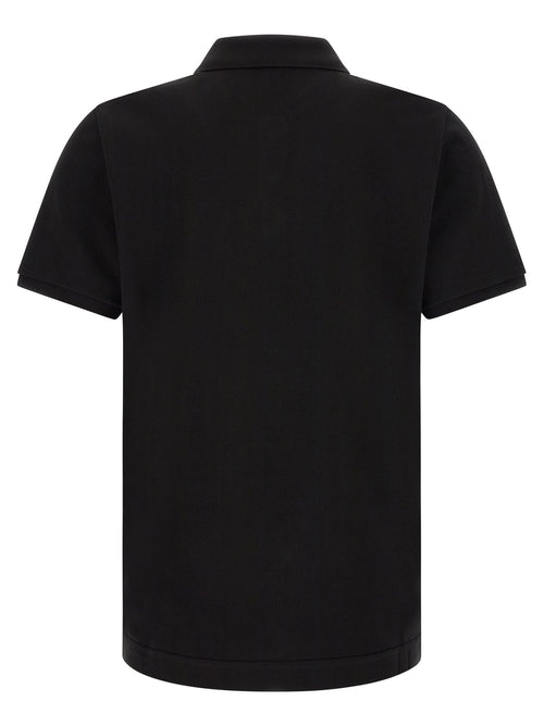 Moncler Black Leather Polo Shirt