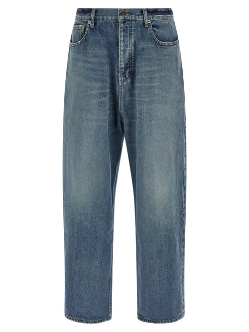 Balenciaga Blue Cotton Relaxed Fit Jeans