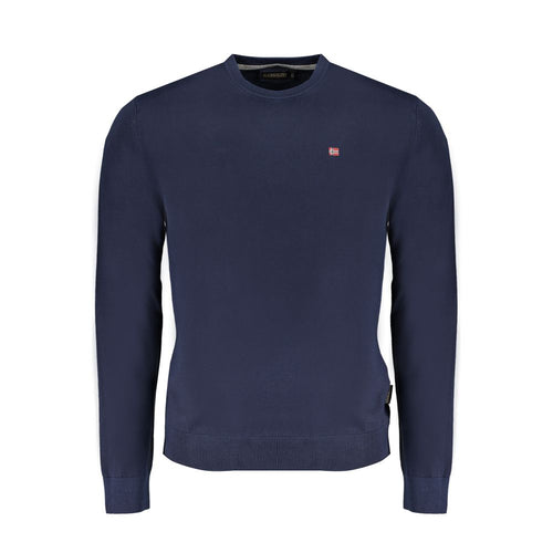 Napapijri Blue Cotton Men Sweater