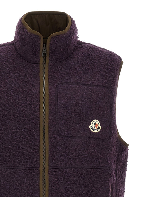 Moncler Purple Polyester Sleeveless Jacket