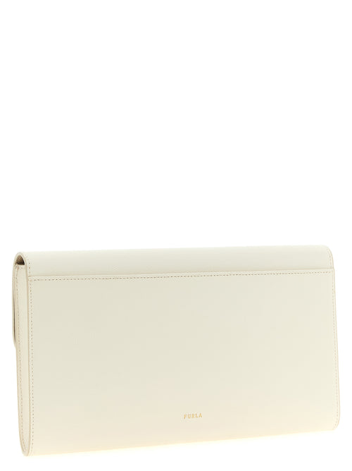 Furla White Calfskin Clutch Bag