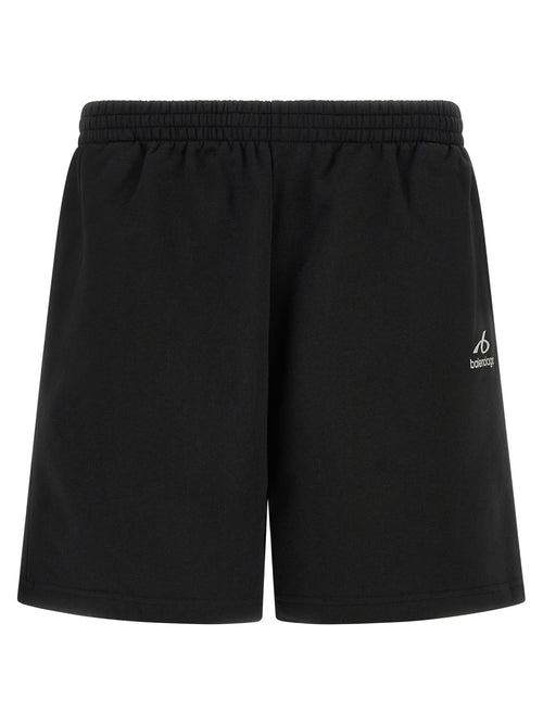 Balenciaga Black Cotton Bermuda Shorts