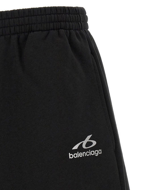 Balenciaga Black Cotton Bermuda Shorts