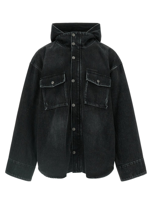 Balenciaga Black Cotton Denim Jacket