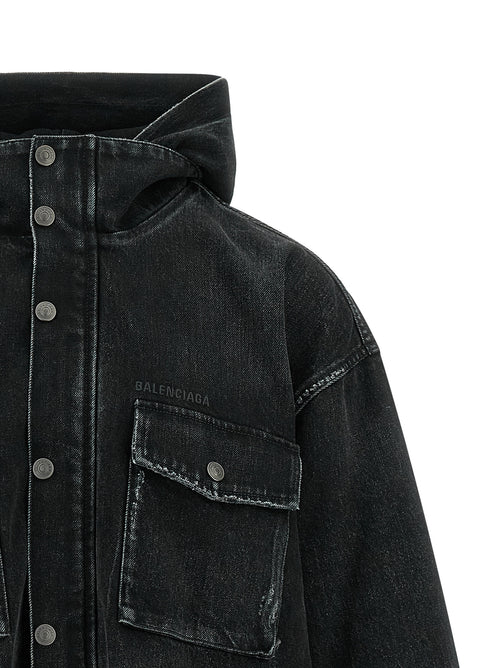 Balenciaga Black Cotton Denim Jacket