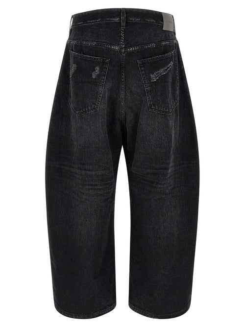 Balenciaga Black Cotton Cropped Jeans