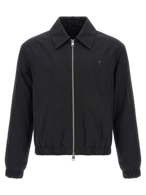 Ami Paris Black Cotton Bomber