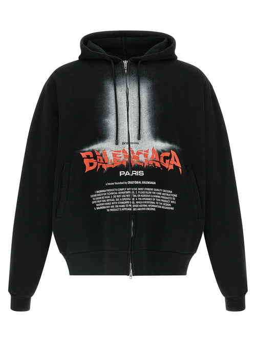 Balenciaga Black Cotton Sweatshirt