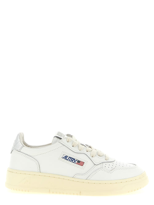 Autry Silver Cowhide Low Top Sneakers