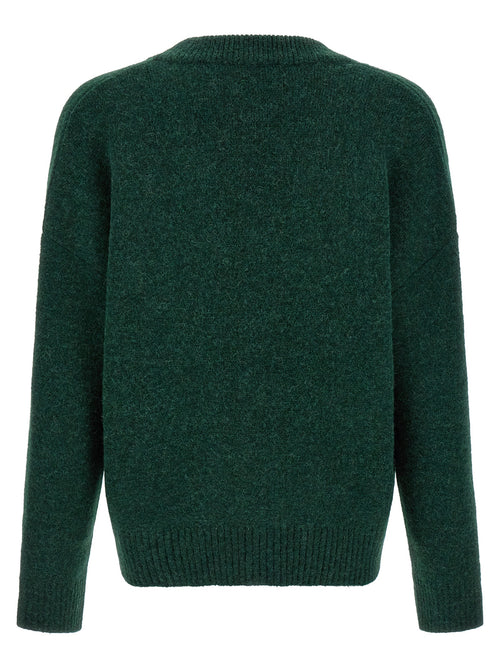 Ami Paris Bicolor Alpaca Leather Cardigan