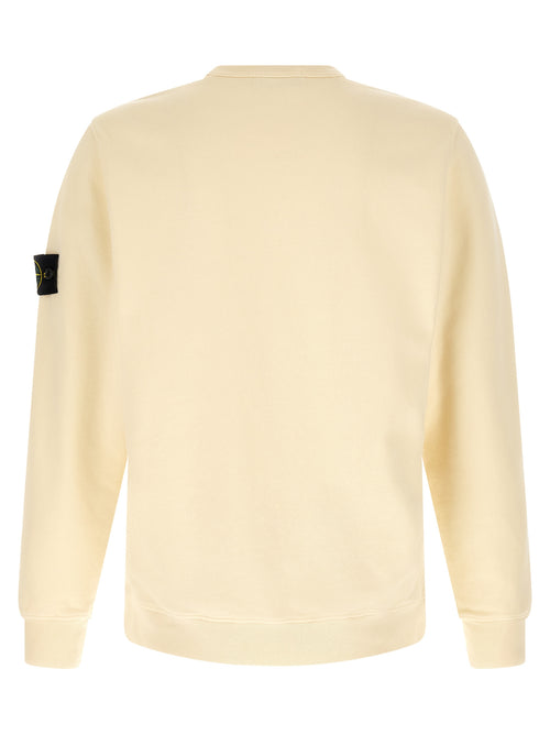 Stone Island White Cotton Sweatshirt