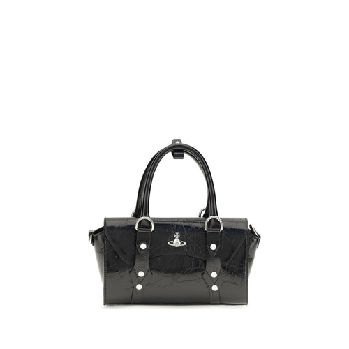 Vivienne Westwood Black Calf Leather Bos Taurus Shoulder Bag
