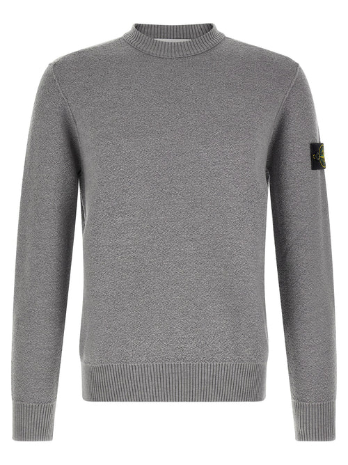 Stone Island Gray Virgin Wool Cardigan
