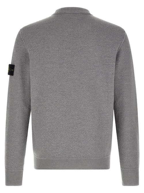 Stone Island Gray Virgin Wool Cardigan