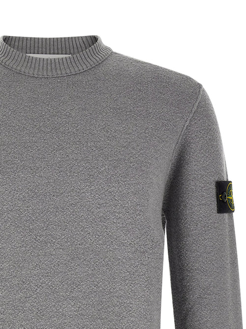 Stone Island Gray Virgin Wool Cardigan