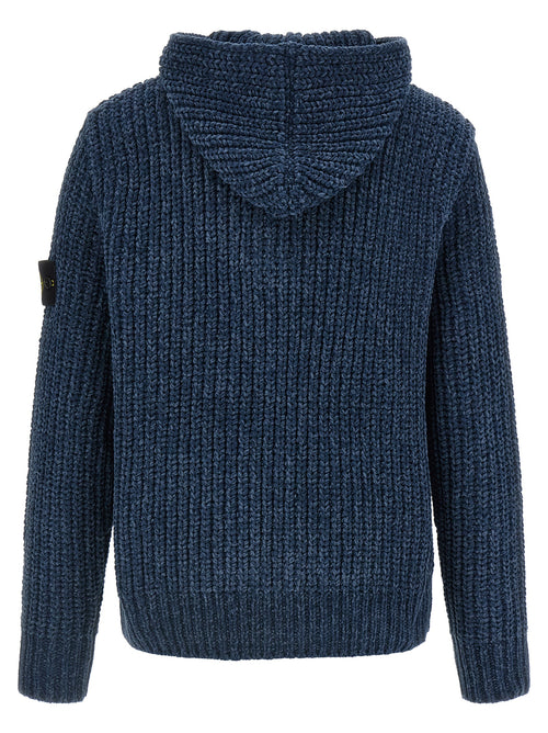 Stone Island Blue Cotton Cardigan