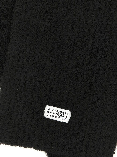 MM6 Maison Margiela Black Marabou Scarf