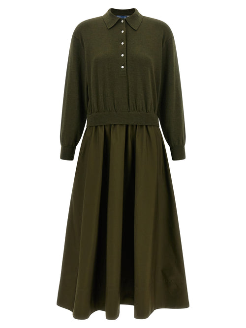 Polo Ralph Lauren Bicolor Wool Long Dress