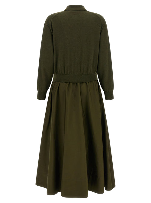 Polo Ralph Lauren Bicolor Wool Long Dress