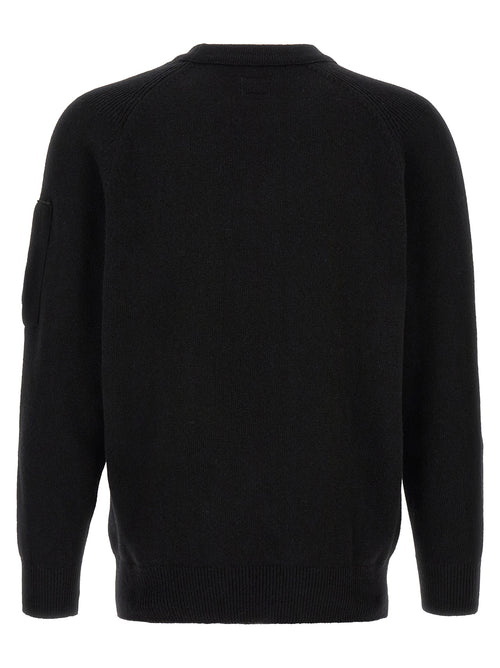 C.P. Company Black Wool Cardigan