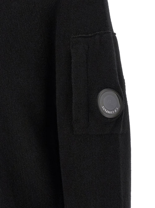 C.P. Company Black Wool Cardigan