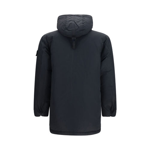 Stone Island Black Polyester Full-Length Jacket