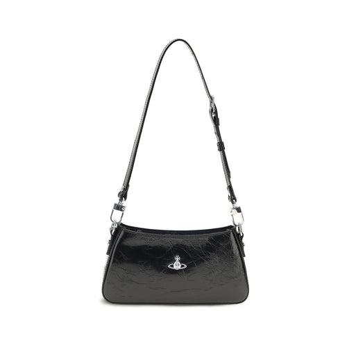 Vivienne Westwood Black Calf Leather Bos Taurus Shoulder Bag