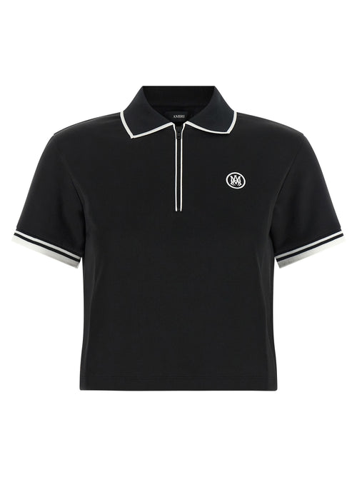 Amiri Black Polyester Polo Shirt