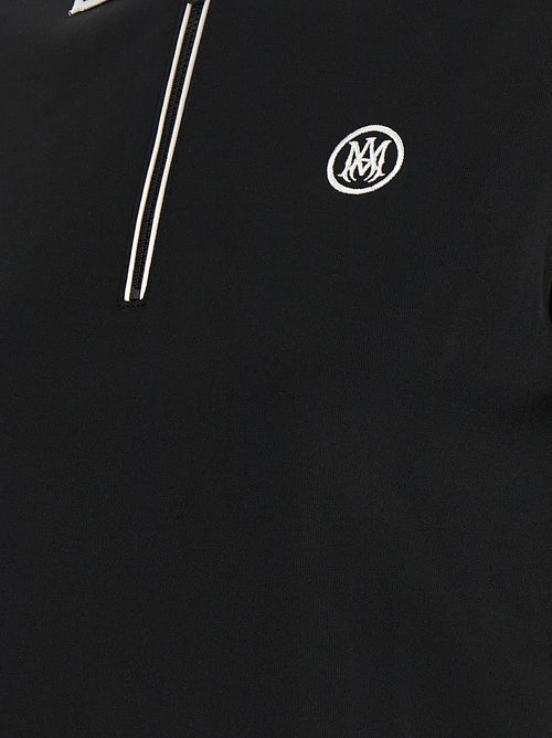 Amiri Black Polyester Polo Shirt