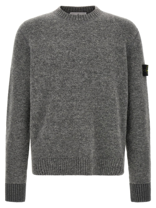 Stone Island Gray Wool Cardigan