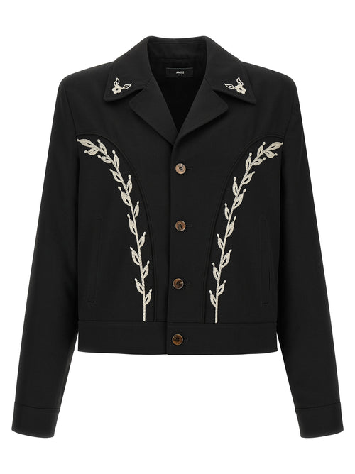 Amiri Black Polyester Full-Length Jacket