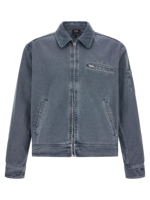 A.P.C. Gray Cotton Denim Jacket