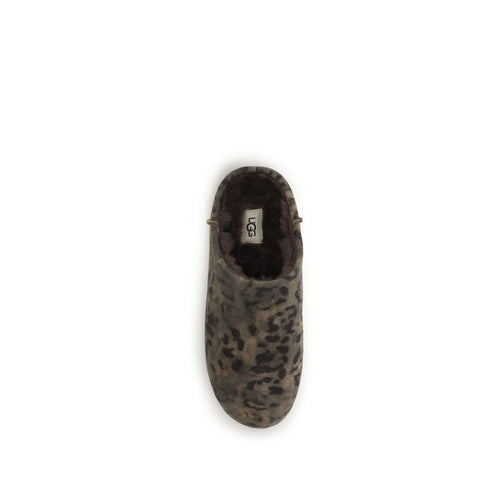 UGG Brown Suede Leather Mules