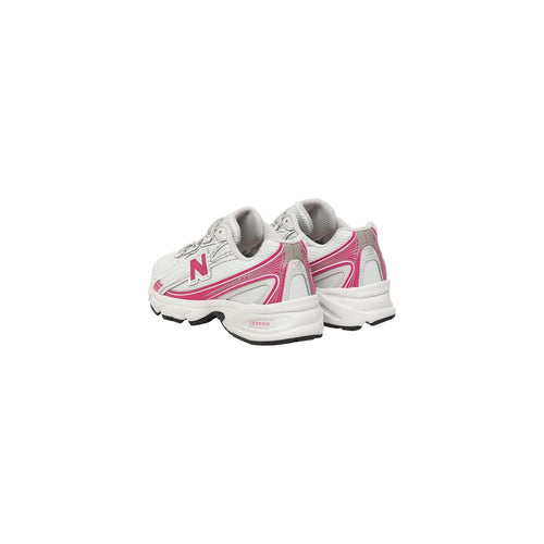 New Balance White Synthetic Athletic Sneakers
