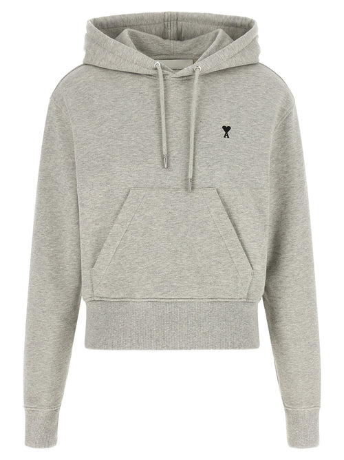 Ami Paris Gray Cotton Sweatshirt