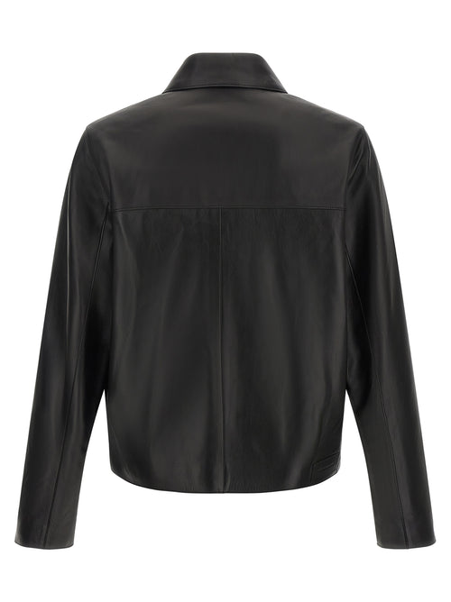 Ami Paris Black Lamb Leather Leather Jacket