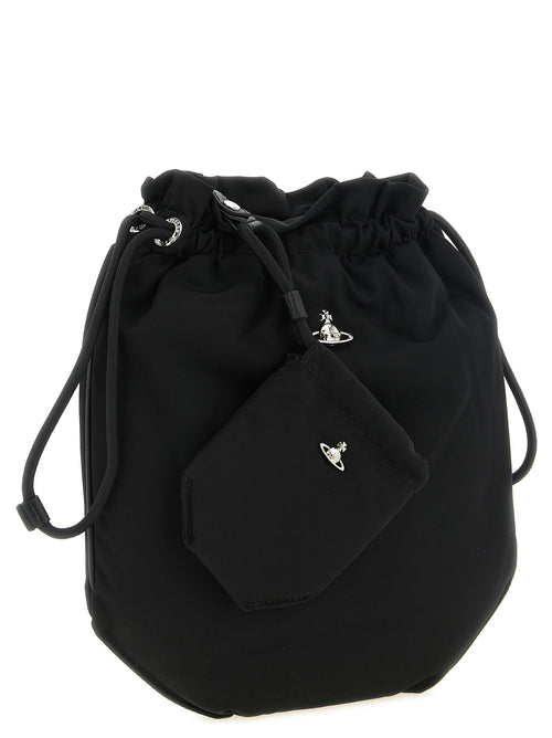 Vivienne Westwood Black Polyester Clutch Bag