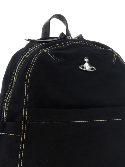 Vivienne Westwood Black Cotton Backpack
