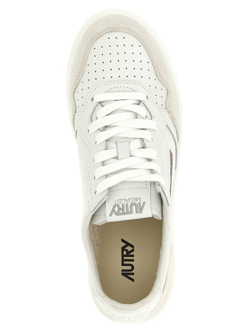 Autry White Cowhide Low Top Sneakers