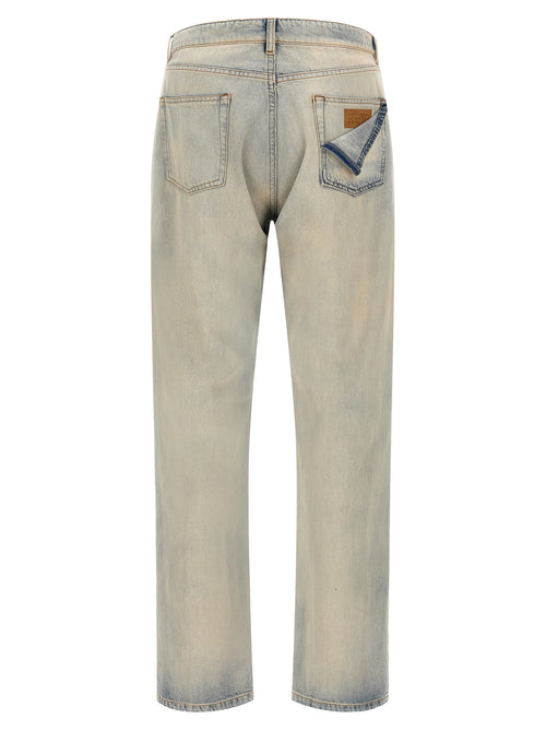 MM6 Maison Margiela Blue Cotton Relaxed Fit Jeans