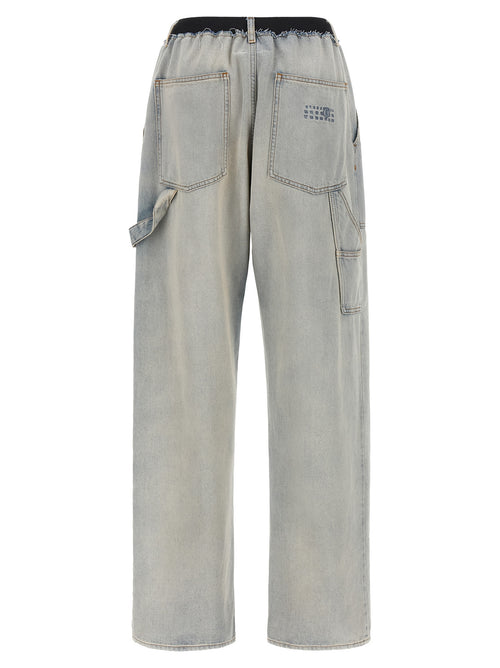 MM6 Maison Margiela Blue Cotton Relaxed Fit Jeans