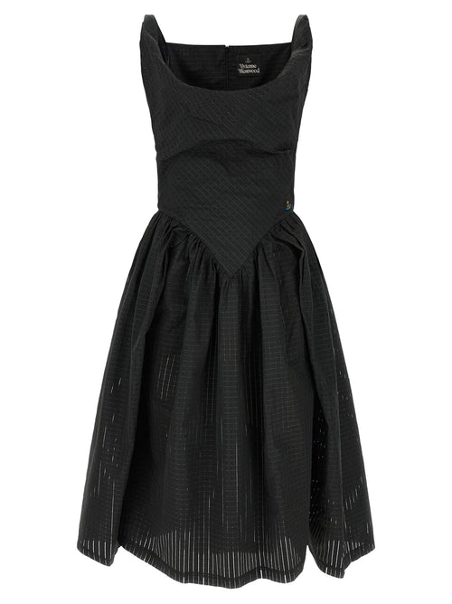 Vivienne Westwood Black Polyester Midi Dress