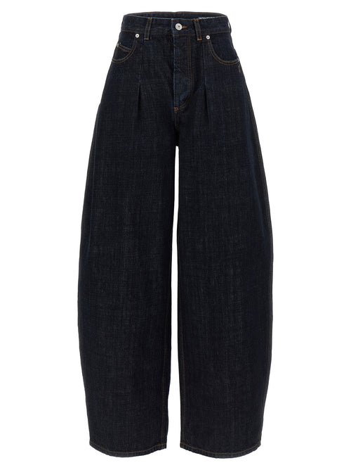 Jacquemus Blue Cotton High-Waisted Jean